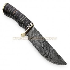 Hand Made Damascus Hunting Knife (sm1)