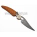 Hand Made Folding Leaf Knife with Resins Handle (SMF01)