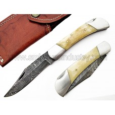 Handmade Damascus Folding Knife (SMF10)