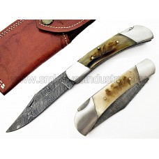 Handmade Damascus Folding Knife (SMF11)