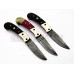 Lot of 3 Custom Handmade Damascus Folder Knives  (SMF45)