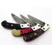 Lot of 3 Custom Handmade Damascus Folder Knives  (SMF45)