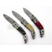 Lot Of 3 Damascus Folding Pocket Knives for Sale at incredible price(SMF49)