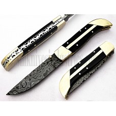 Handmade Damascus Folding Knife (SMF54)