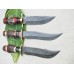 A Lot of 3 Handmade Damascus Hunting Knife (ST05 )