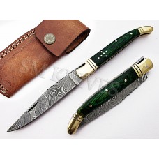Laguiole Damascus Handmade Folding Knife (SMF34)