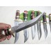 A Lot of 8 Handmade Damascus Steel Sharp Hunting/Skinning Knives(ST09)