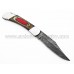 Colour Grip Handle Handmade Damascus Folding Knife (SMF09)