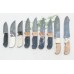 A Collection of 9 Handmade Damascus Sinning/Hunting Knives with Bone,Horn,Wood Handle(ST17)