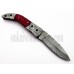 Custom Handmade Damascus Folding Pocket Knife(SMF46)