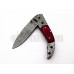 Custom Handmade Damascus Folding Pocket Knife(SMF46)
