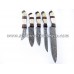5 Pieces Kitchen Hand Made Damascus Knives Set (Smk1002)