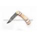 Engraved Bolsters Damascus Folding Knife (Smk1007)